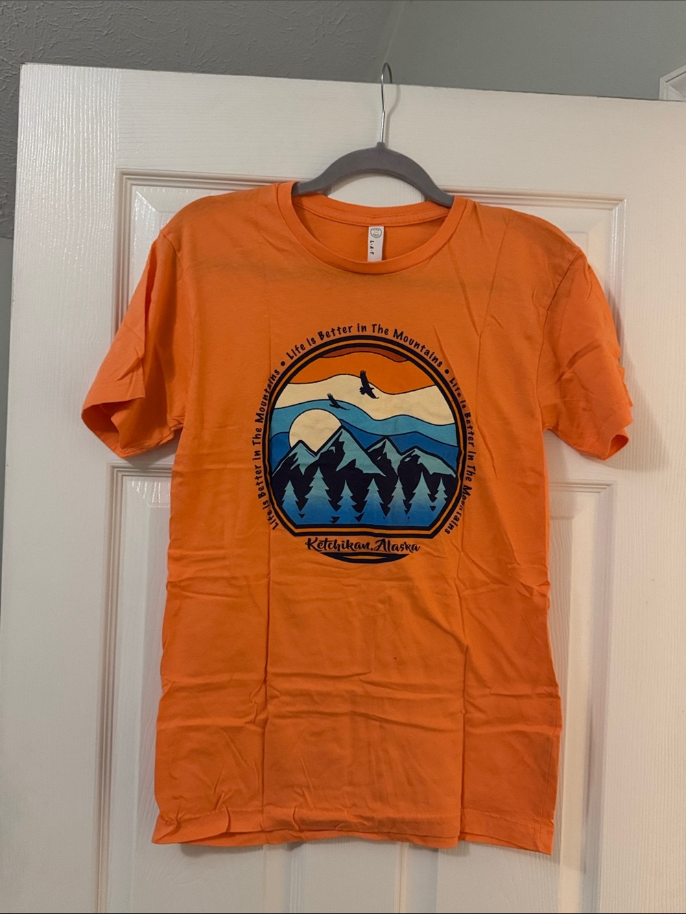 Ketchikan Alaska Orange Graphic Short-Sleeve Tee